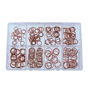 ASSORTMENT SEALING RINGS FILLED COPPER SMALL 160-PIECE