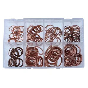 ASSORTMENT SEALING RINGS FILLED COPPER LARGE 160-PIECE