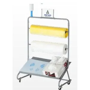 DISPENSER TROLLEY FOR DISPOSABLE ROLLS